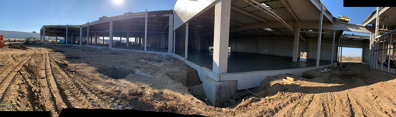 fatada perete cortina auchan satu mare